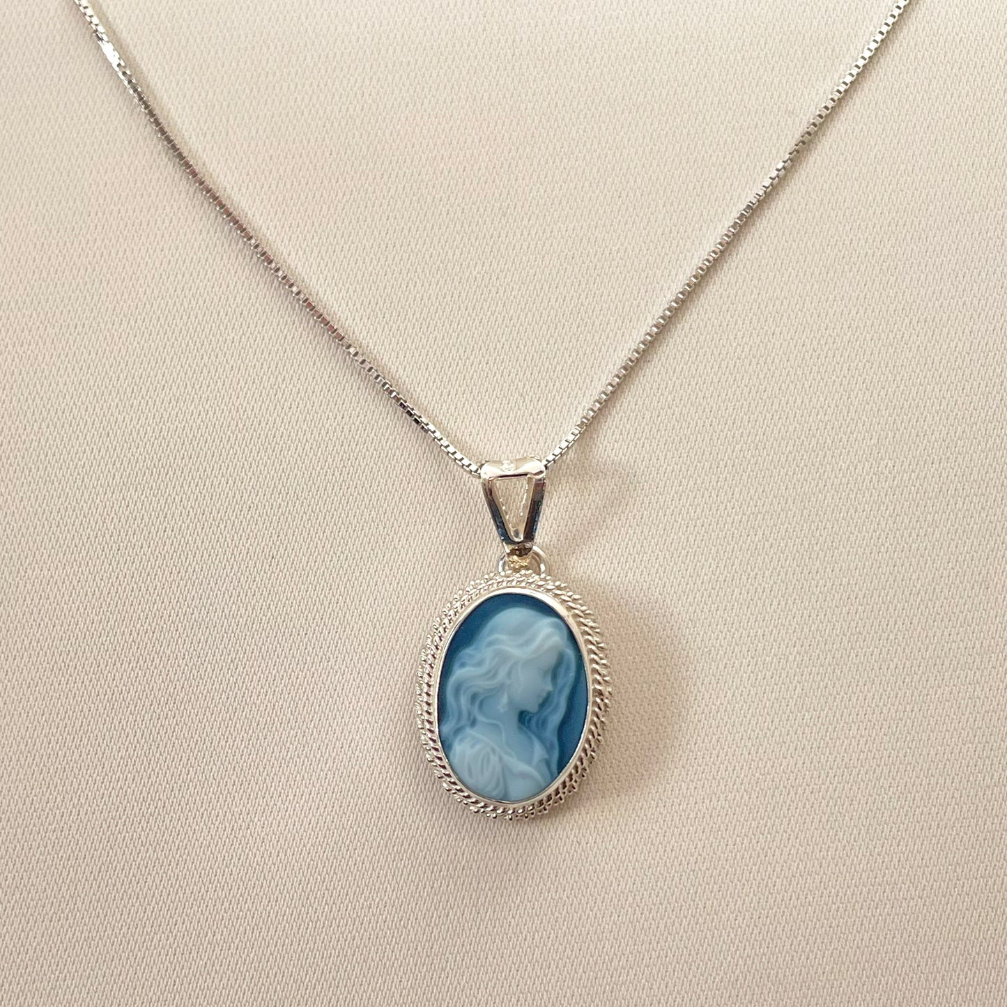 COLLANA ANNIE MAE BLU - ARGENTO