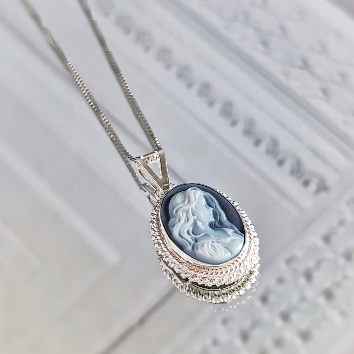 COLLANA ANNIE MAE BLU - ARGENTO