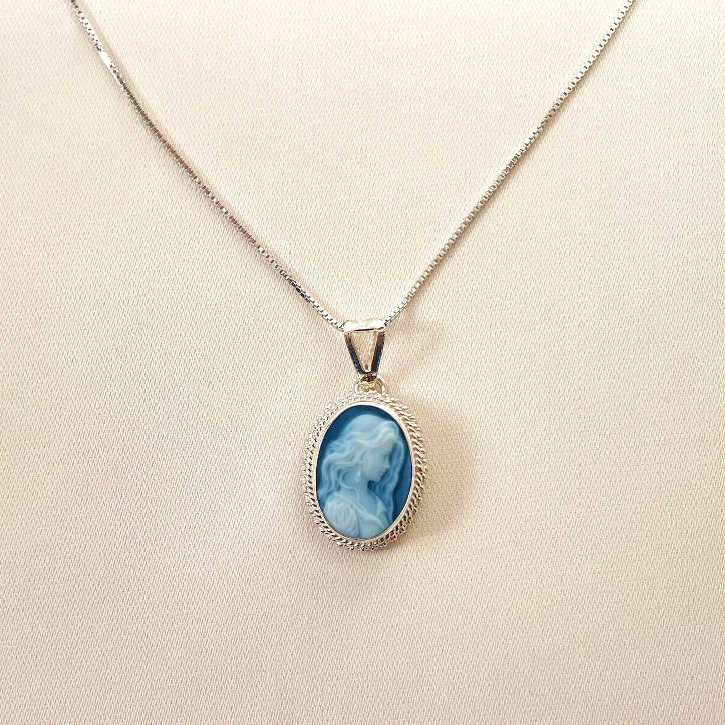 COLLANA ANNIE MAE BLU - ARGENTO