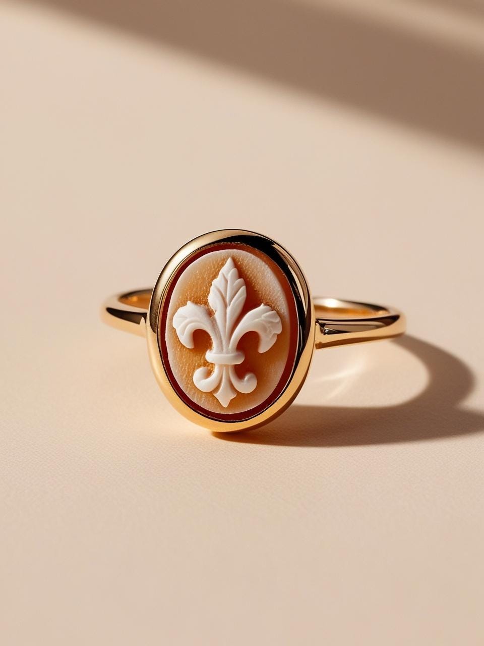 Fleur de Lis Cameo Ring -16mm-