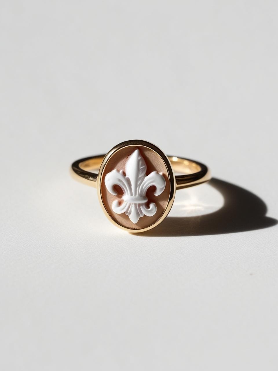 Fleur de Lis Cameo Ring -16mm-