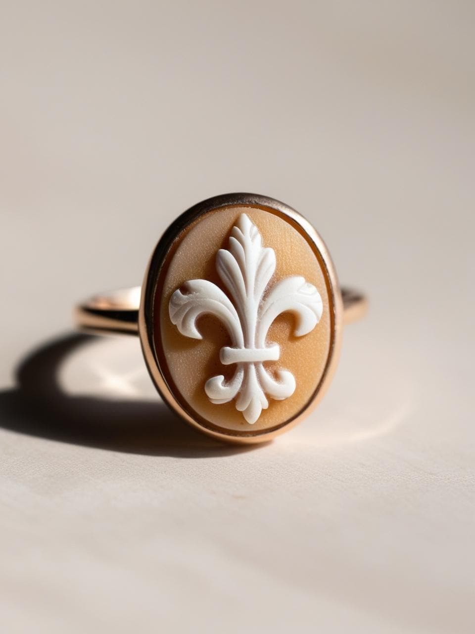 Fleur de Lis Cameo Ring -16mm-