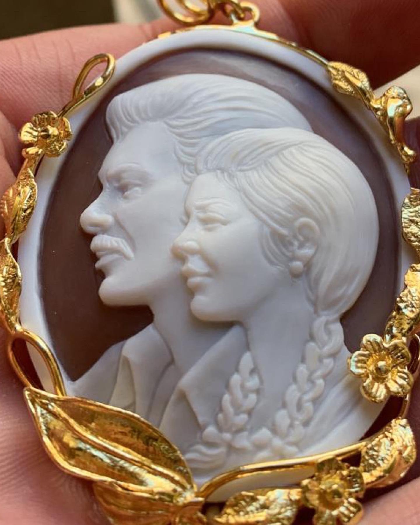 Personalised cameo, bride and groom, portrait cameo, bride gift, anniversary, cameo necklace, custom necklace, personalised handmade gift