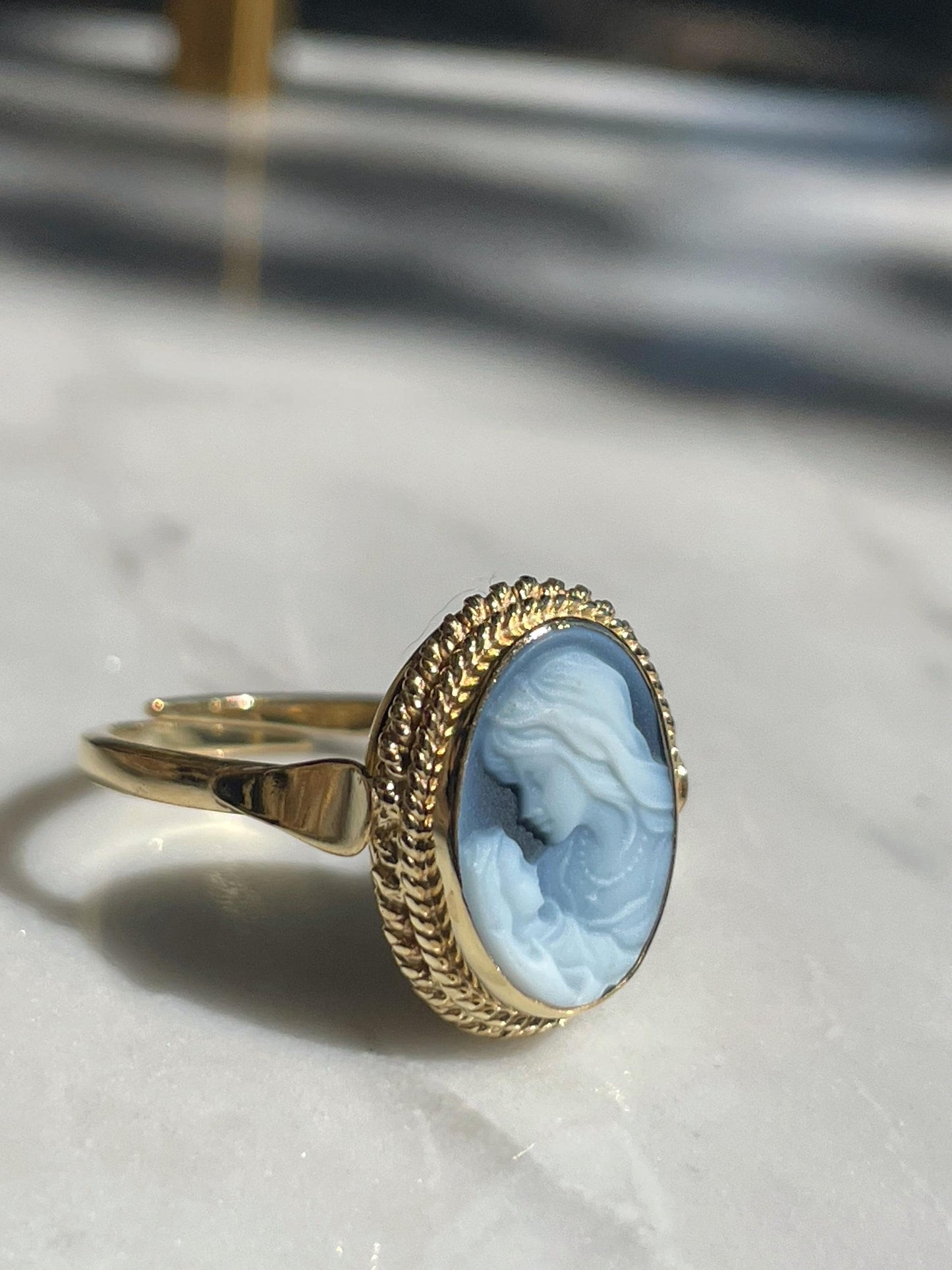 Mother & Child cameo ring