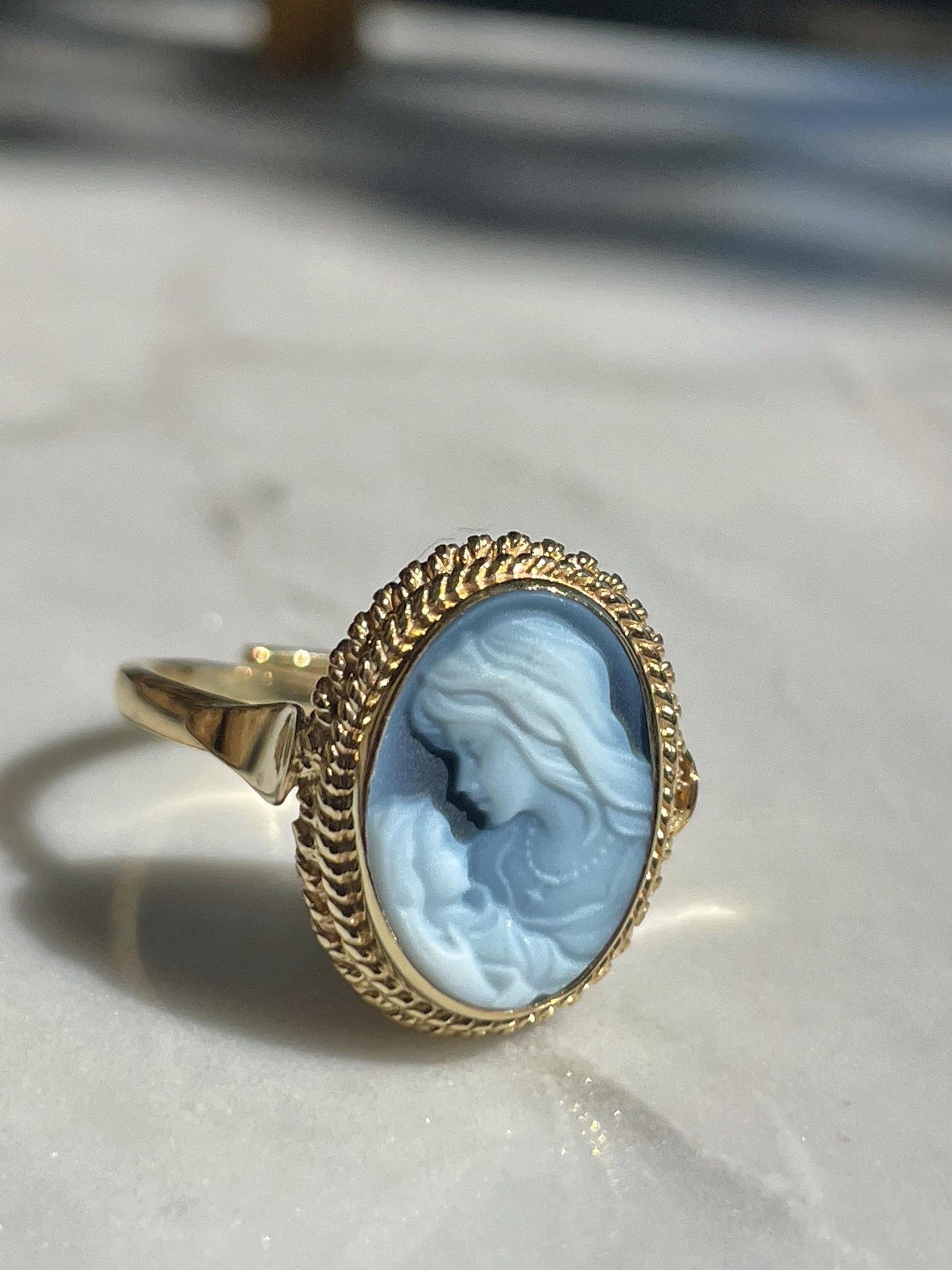 Mother & Child cameo ring