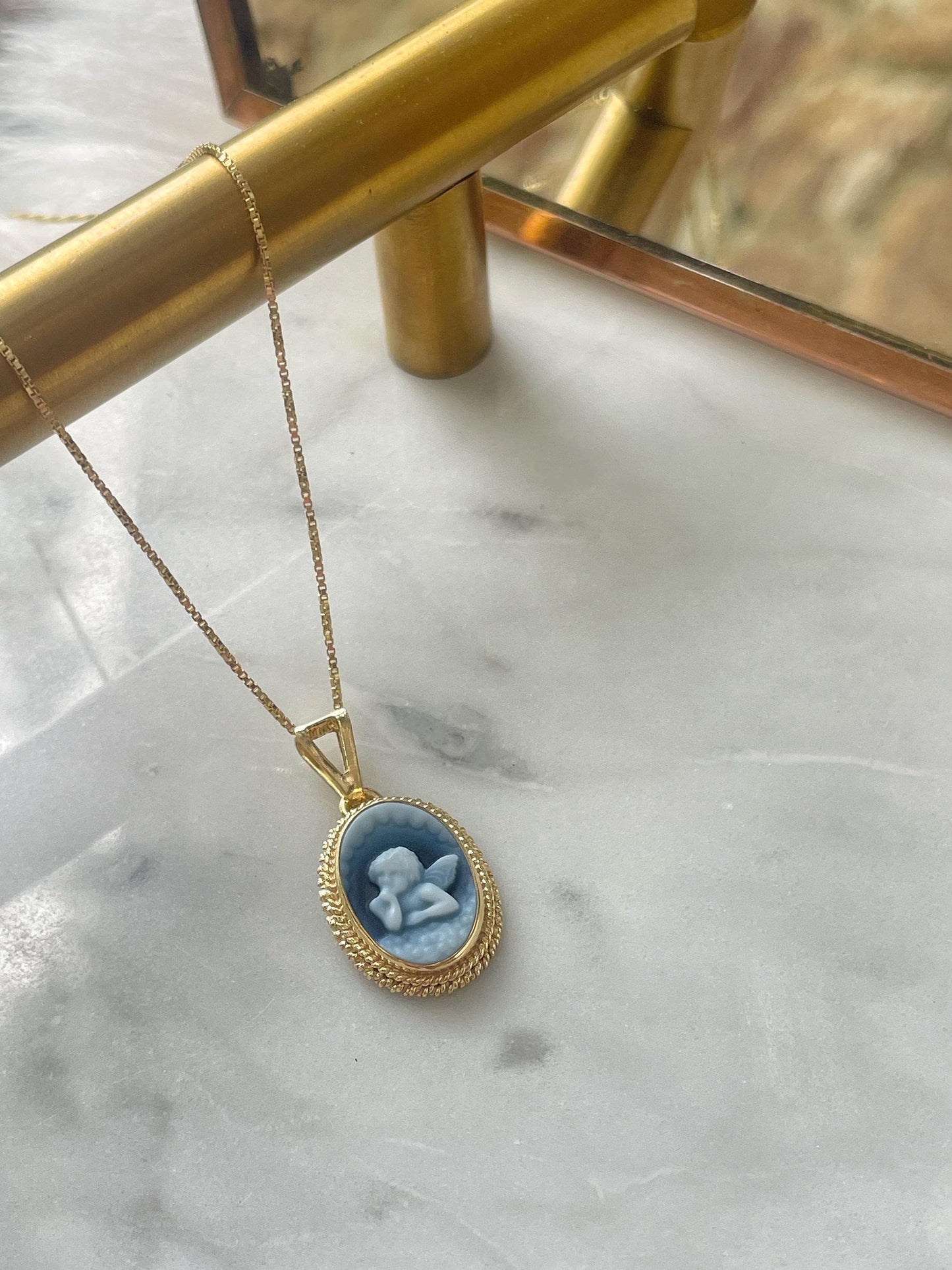 Angel cameo necklace