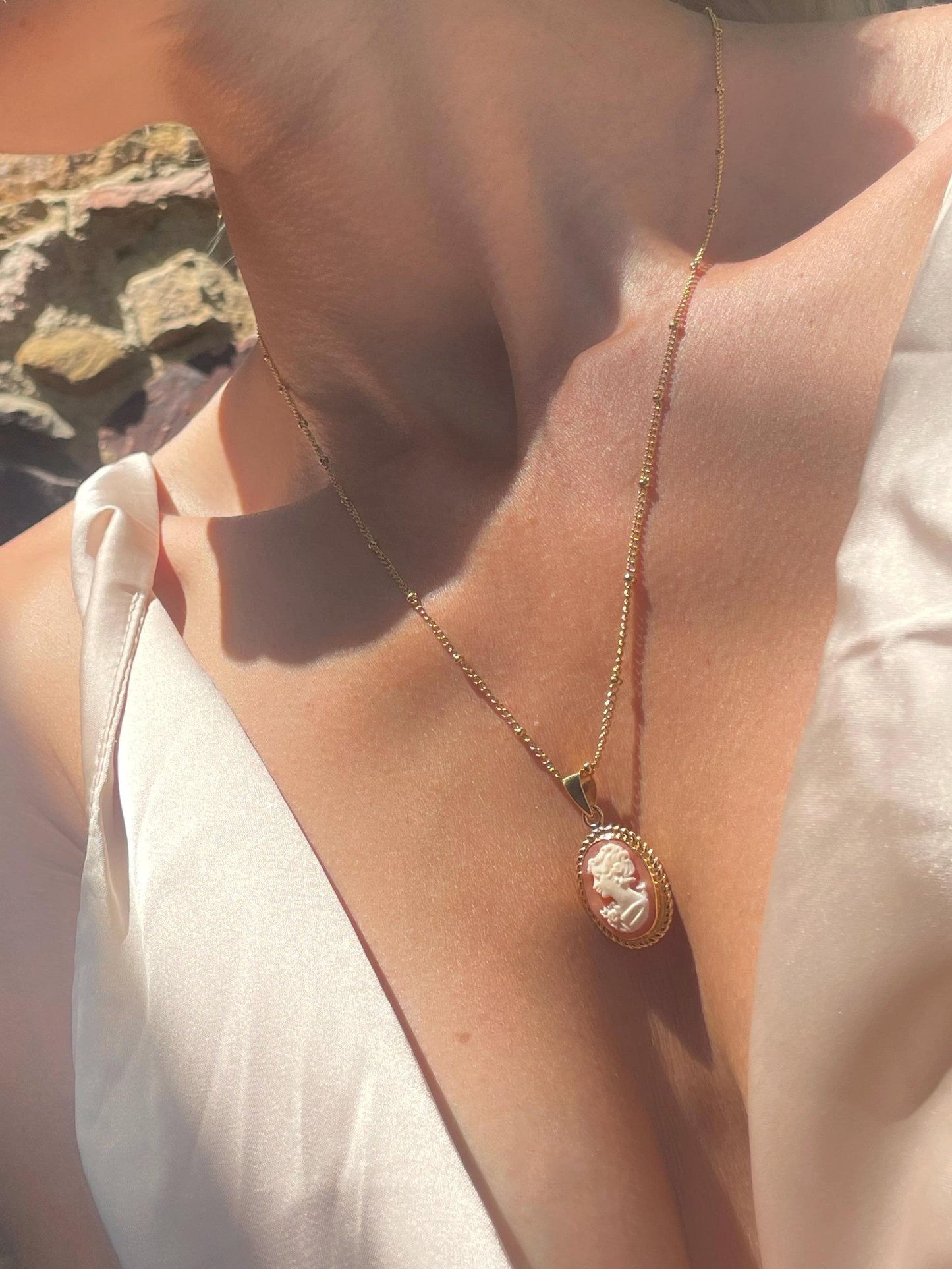 Petit cameo necklace