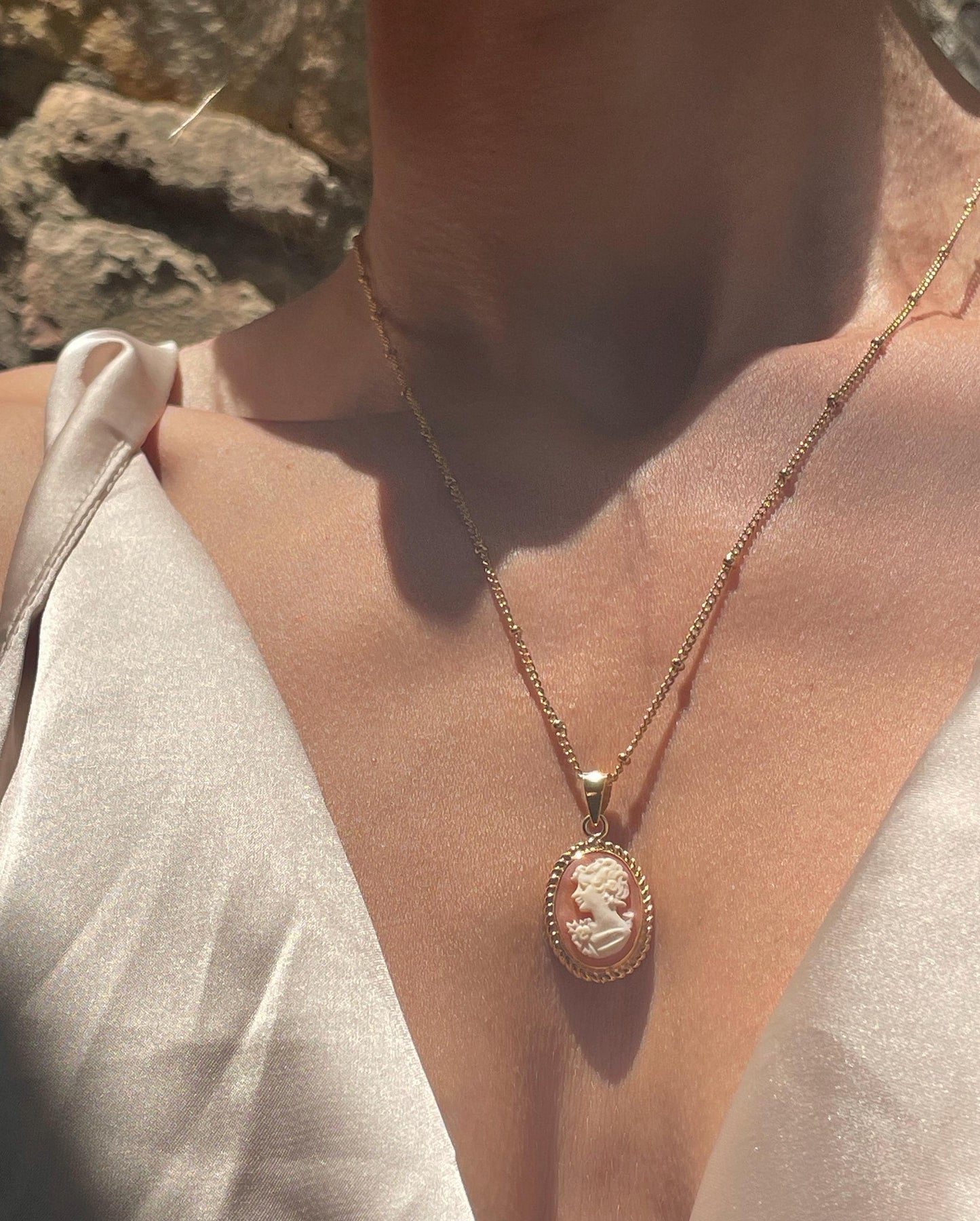 Petit cameo necklace