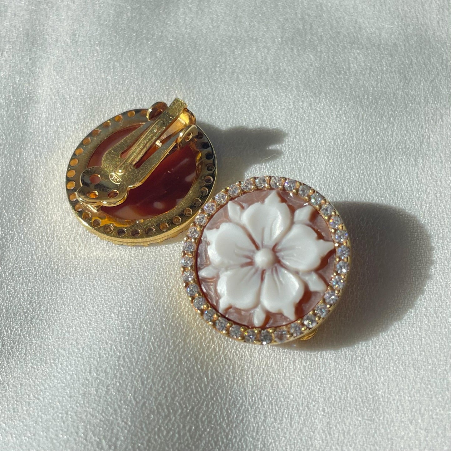 Clip-On Cameo earrings