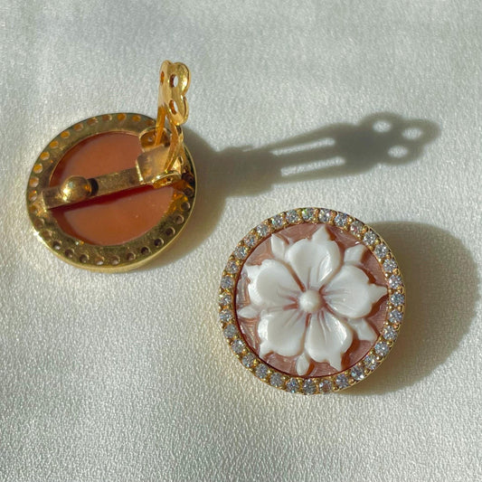 Clip-On Cameo earrings