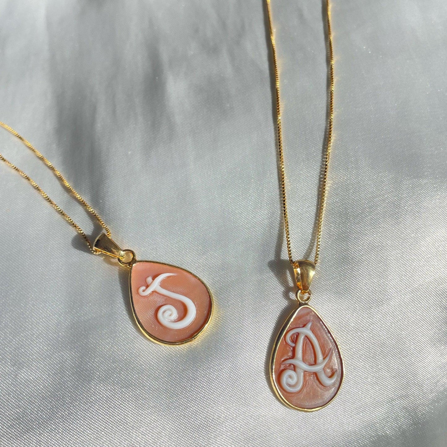 Letter J pendant, initials, cameo necklace, dainty, minimalistic golden necklace, shell cameo, minimalist jewelry, wedding gift, anniversary
