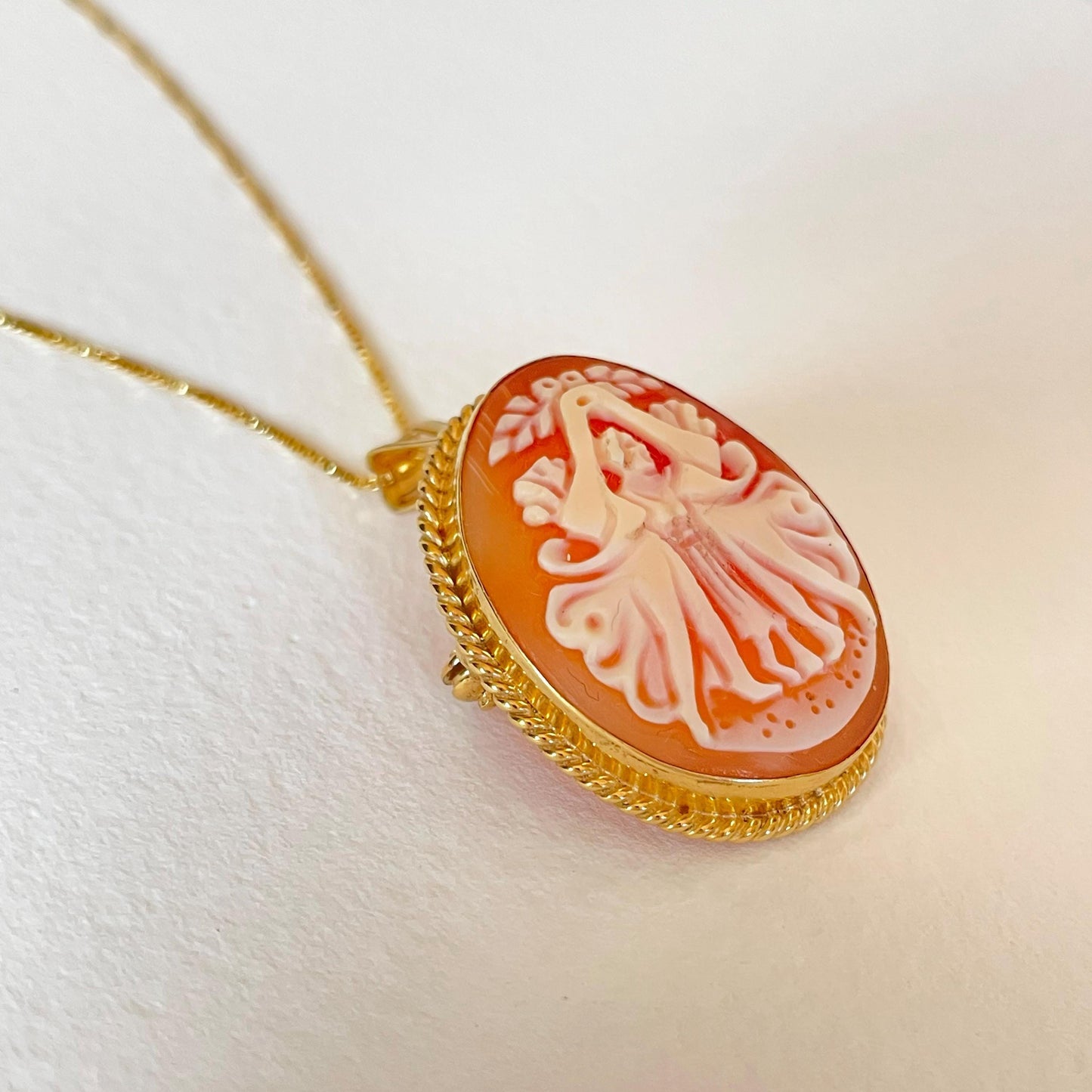 Cameo Jewelry, handmade gold necklace, unique wedding gift, made in Italy, three graces necklace, friendship necklace, Charites cameo, greek
