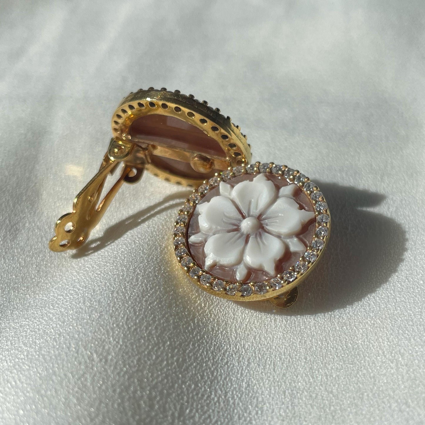 Clip-On Cameo earrings
