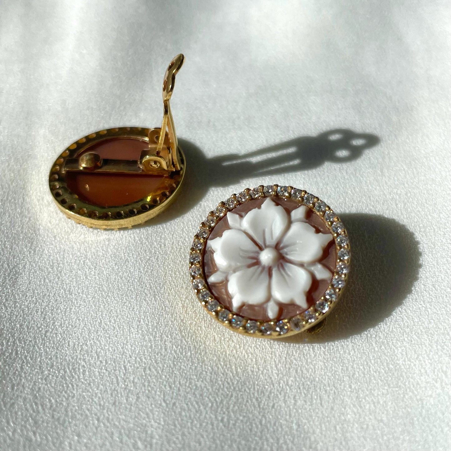 Clip-On Cameo earrings