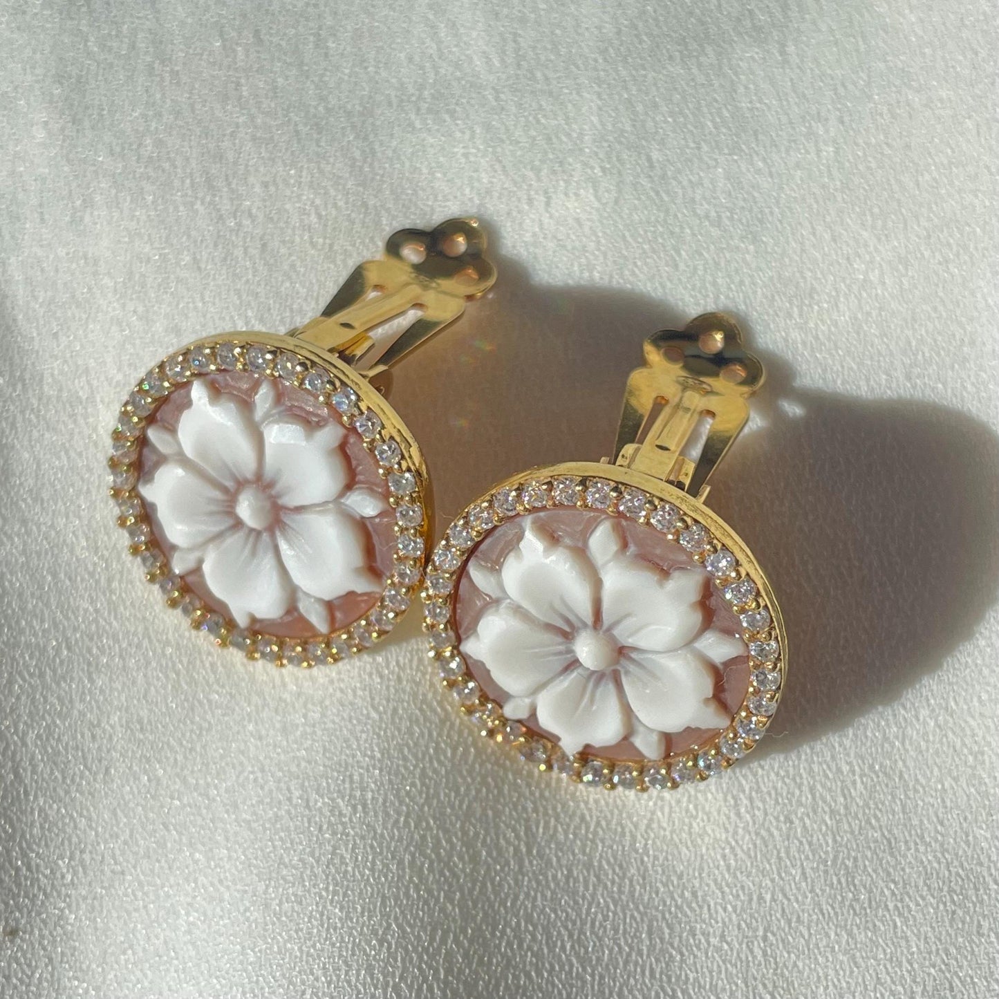 Clip-On Cameo earrings