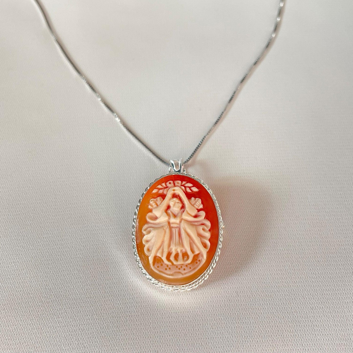 The Three Graces Cameo necklace, silver sterling, Victorian vintage jewelry, made in Italy, cameo Brooch, unique wedding gift, Italian cameo