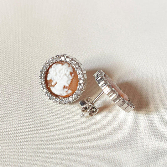 Cameo Minimalist Earrings