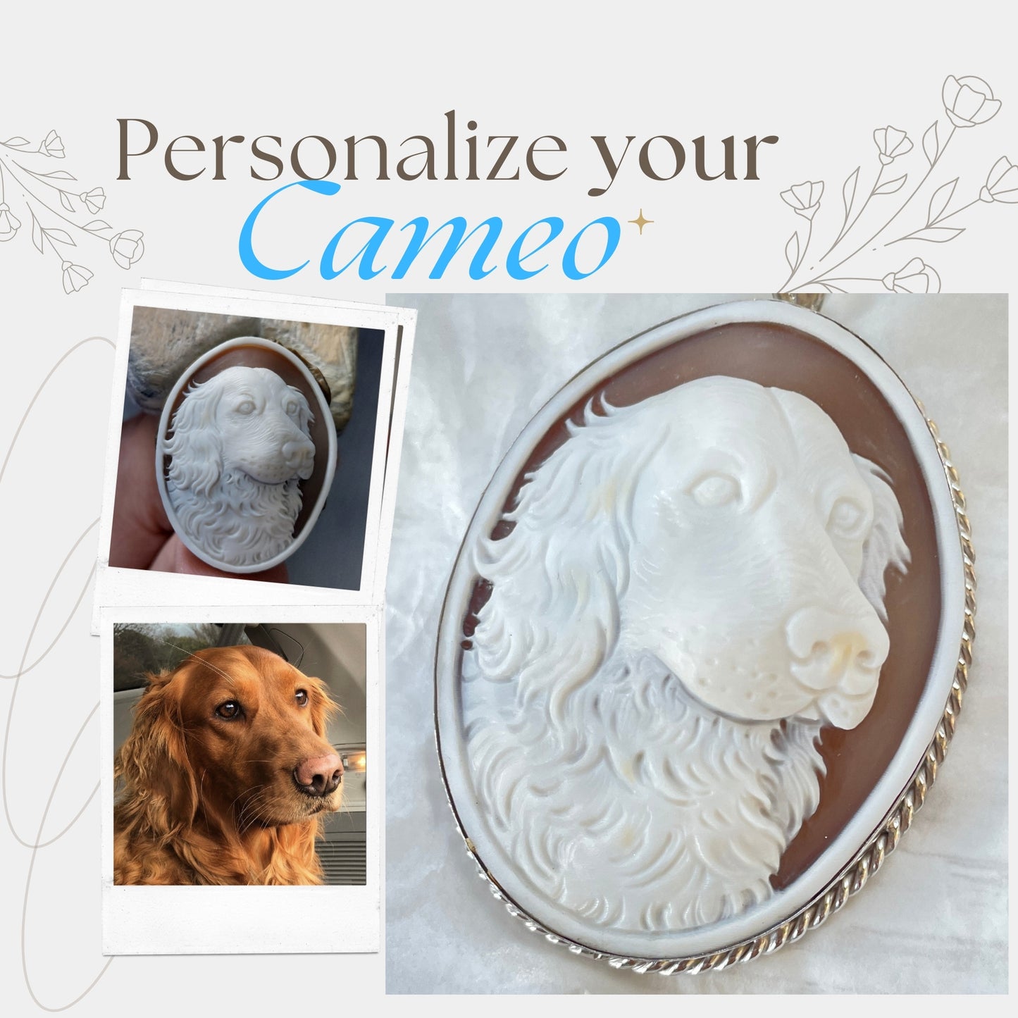 PERSONALISE YOUR CAMEO - DOGS