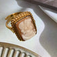 Square 18k Gold Cameo Ring