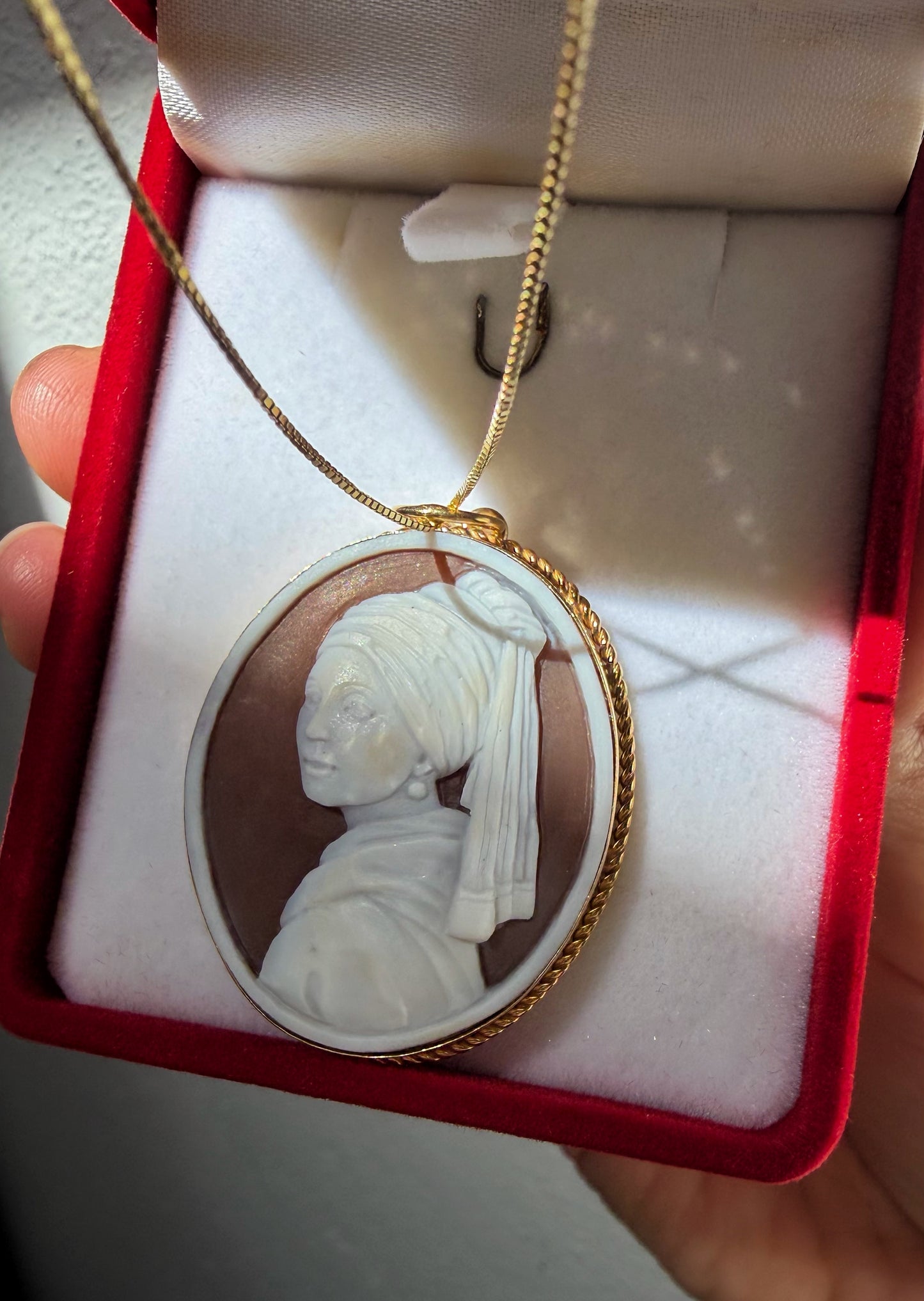 Girl With Pearl Earring Inspired Cameo