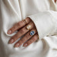 Blue Cameo Swan Ring