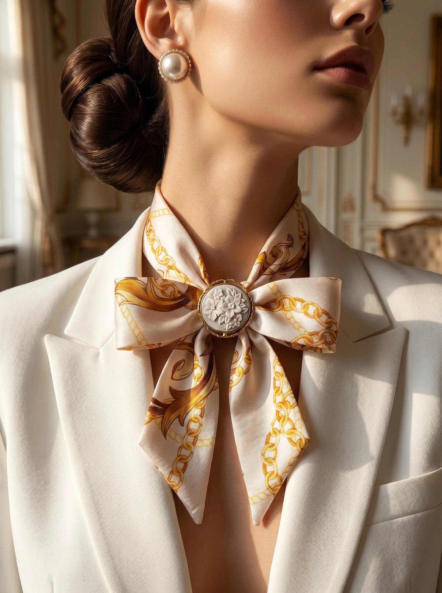 Floral Cameo Scarf