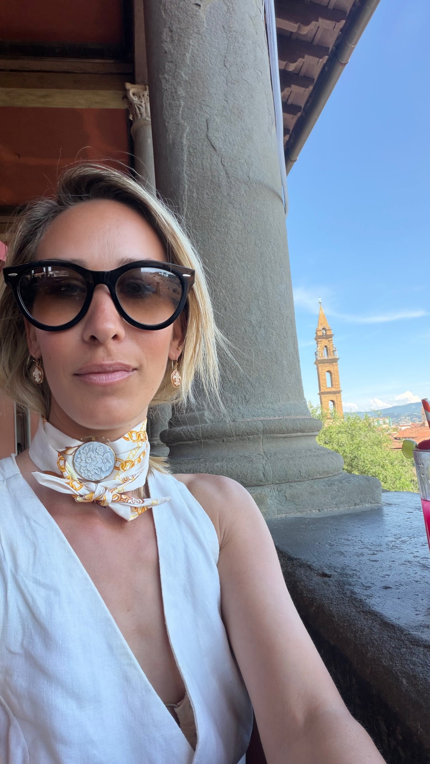 Floral Cameo Scarf