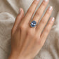 Blue Cameo Swan Ring