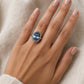Blue Cameo Swan Ring