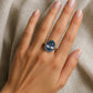 Blue Cameo Swan Ring