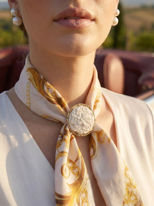 Floral Cameo Scarf