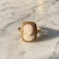 Square 18k Gold Cameo Ring