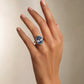 Blue Cameo Swan Ring