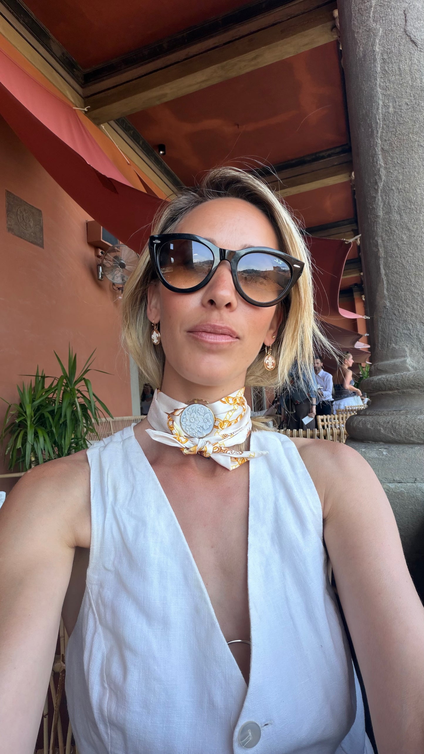 Floral Cameo Scarf