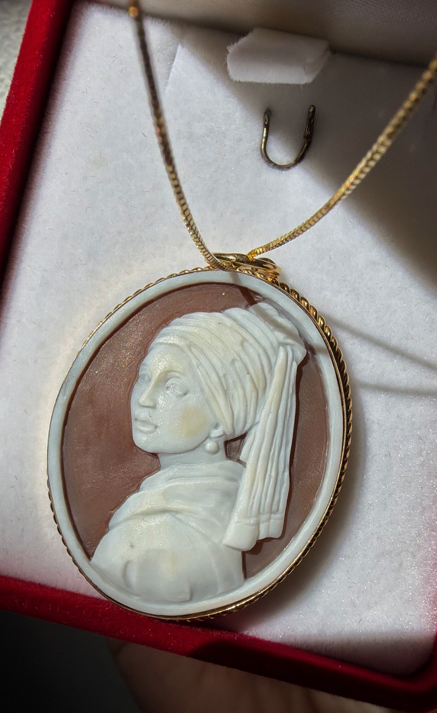 Girl With Pearl Earring Inspired Cameo