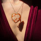 Heart cameo necklace - Roses