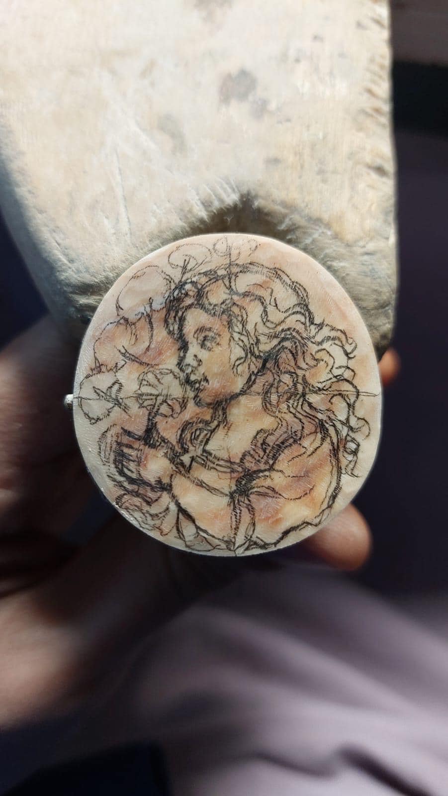 Girl and dandelion necklace