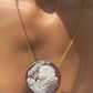 Girl and dandelion necklace
