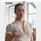 vintage style cameo necklace with silver frame handmade cameo from italy, featured on 'L'Officiel' magazine from the New York Fashion Week runway