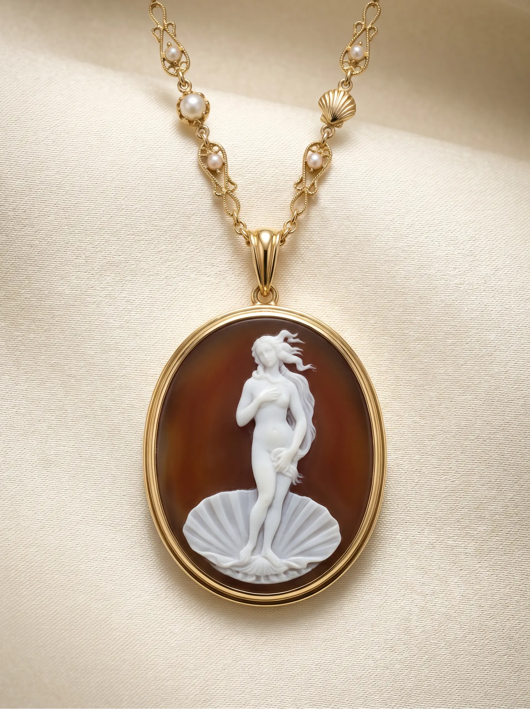 the birth of venus handmade cameo
