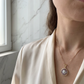 Rose cameo necklace - round