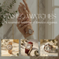 Cameo watches with a hand wearing jewelry on a marble background