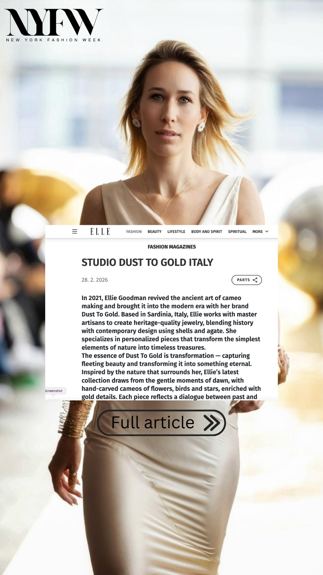 Lion and girl Cameo Ring NYFW runway