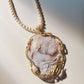 Genuine cameo necklace, Freshwater pearls, sea shell handmade cameo necklace, silver sterling 925, custom gift for her, wedding anniversary