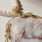 Genuine cameo necklace, Freshwater pearls, sea shell handmade cameo necklace, silver sterling 925, custom gift for her, wedding anniversary