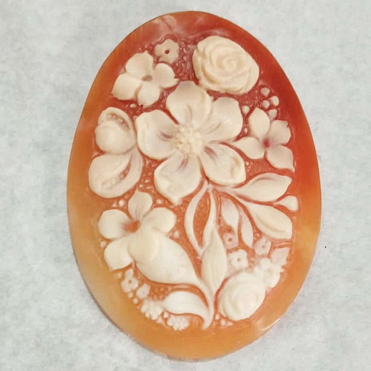 Personalised Floral Cameo