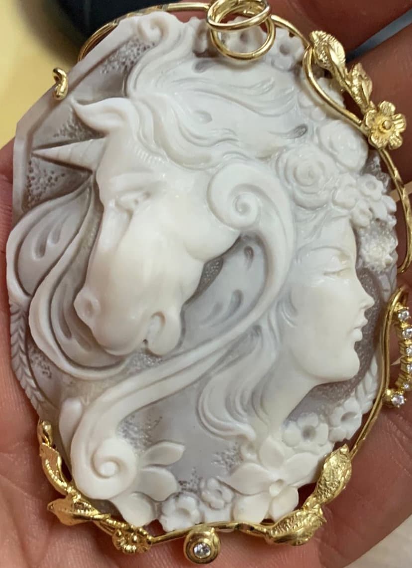 Horse Cameo Medallion