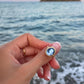 Blue cameo adjustable ring, 18k gold ring silver sterling 925, gift for her, made in Italy, bridal jewelry, gold cameo ring, mother gift