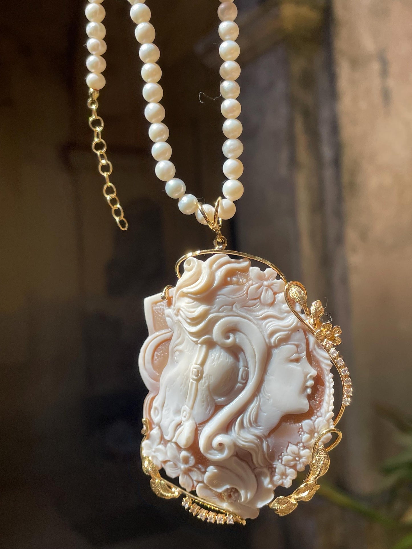 Horse Cameo Medallion