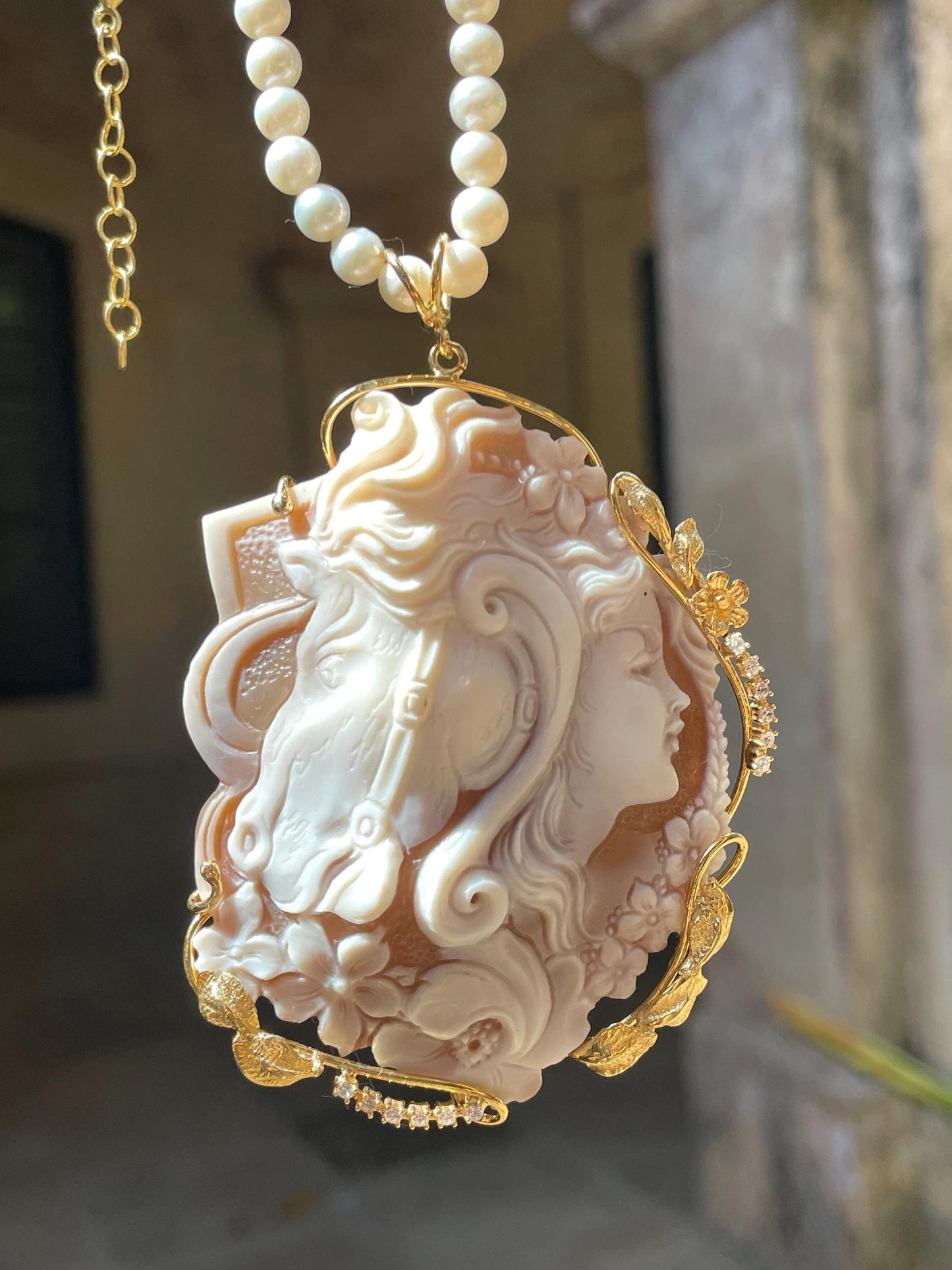 Horse Cameo Medallion